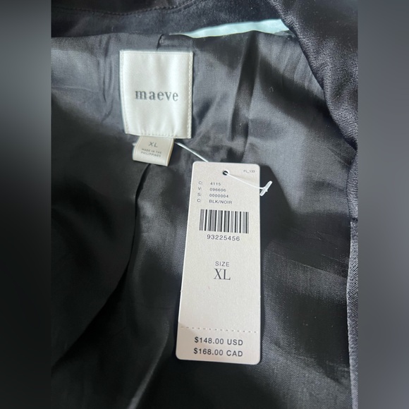 Maeve Velvet cropped tux blazer, new with tags size XL - Picture 7 of 7